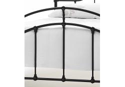 4ft6 Standard Double Gloss Black Metal Bed Frame 2